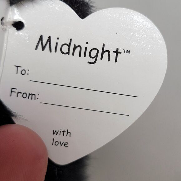 RETIRED TY Beanie Wild Wild Best 9" Plush Black Bear "Midnight" - Picture 8 of 9